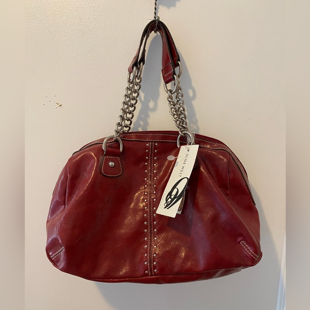 Nine West Box Top Satchel Purse